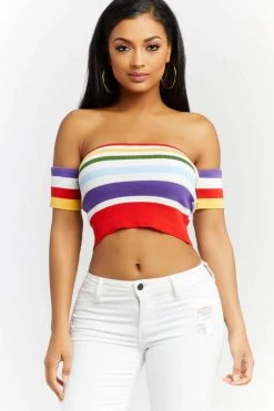 Honeybum Taste The Rainbow Crop Top SALE