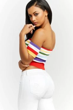 Honeybum Taste The Rainbow Crop Top SALE