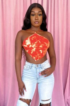 Honeybum Light My Fire Printed Top