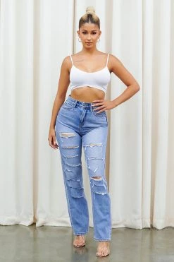 Honeybum New Arrivals Your Power Distressed Jean
