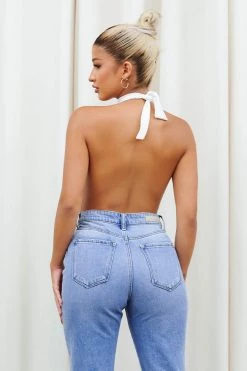 Honeybum Don't Cross Me High Neck Bodysuit Clothing