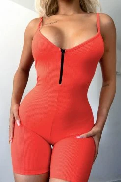 Honeybum Far From Average Ribbed Romper