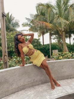 Honeybum Hidden Gems Cut Out Skirt Set New Arrivals