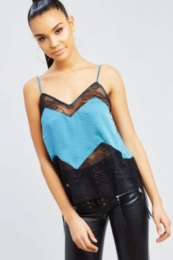 Sole Mio Make Money Satin Top Short Sleeve Tops