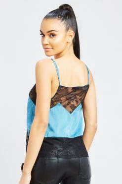 Sole Mio Make Money Satin Top Short Sleeve Tops