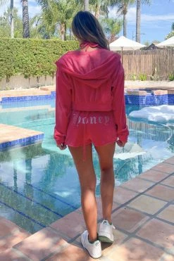 Honeybum New Arrivals Paris Velour Rhinestone Three Piece Set