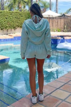 Honeybum Paris Velour Rhinestone Three Piece Set