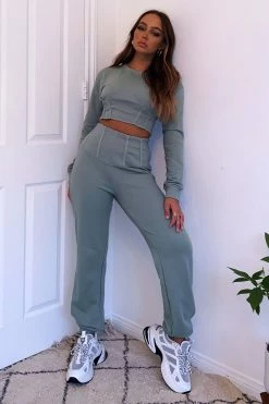 Honeybum Life Is Good Corset Sweat Set