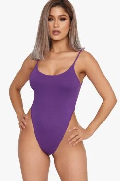 Honeybum Knit So Fast Ribbed Bodysuit