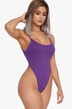 Honeybum Knit So Fast Ribbed Bodysuit