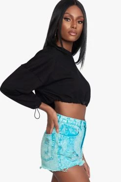 Honeybum Some People Acid Wash Shorts