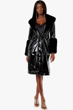 Honeybum Power Move Faux Fur Coat