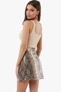 Honeybum Sorry Bout It Snakeskin Skirt