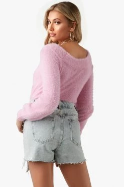 Honeybum SALE Call Me Later Fuzzy Sweater