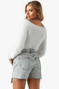 Honeybum Call Me Later Fuzzy Sweater SALE