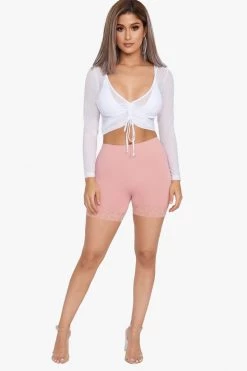 Honeybum SALE Lace To The Top Biker Shorts