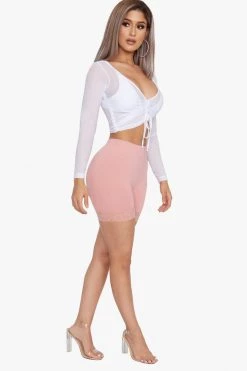 Honeybum SALE Lace To The Top Biker Shorts