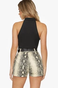 Honeybum Into The Wild Snake Print Short Clothing