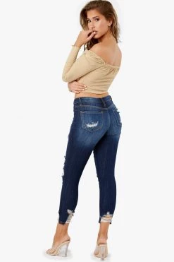 Honeybum Kayla Distressed Skinny Jeans