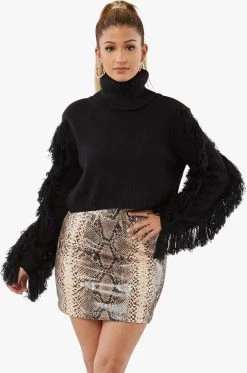 Honeybum Nice For What Cropped Sweater
