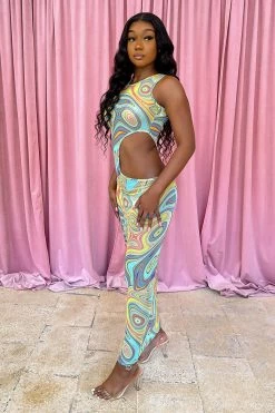 Honeybum Get In The Groove Printed Dress SALE