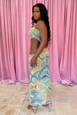 Honeybum Get In The Groove Printed Dress SALE