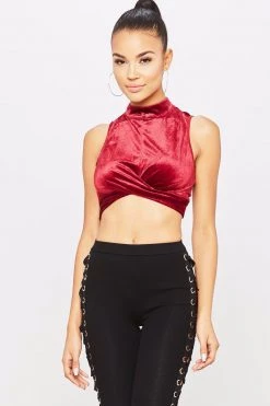 Honeybum Trisha Velvet Top