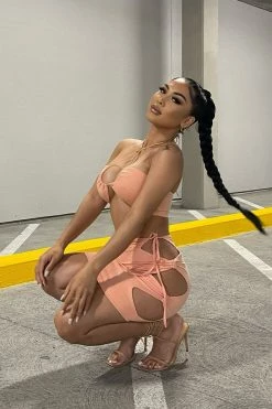 Honeybum Hidden Gems Cut Out Skirt Set