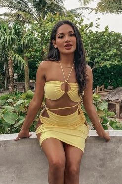 Honeybum Hidden Gems Cut Out Skirt Set New Arrivals