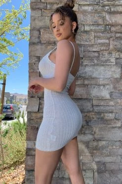 Honeybum SALE Going In Circles Zip Front Bodycon Dress