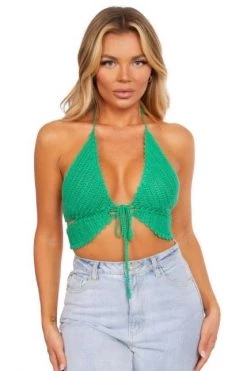 Honeybum Hot Summer Crochet Halter Top Sale Tops