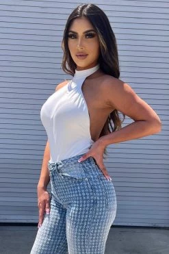 Honeybum Don't Cross Me High Neck Bodysuit Clothing