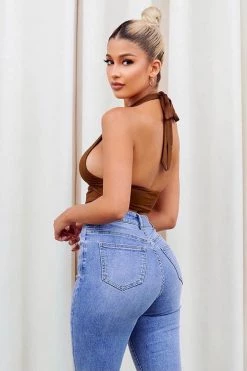 Honeybum Can't Fool Me Chain Lace Up Top