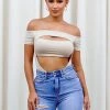 Honeybum Wake Up Off The Shoulder Bodysuit