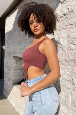 Honeybum It Girl Ribbed Garter Tank