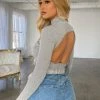 Honeybum Fairfax Open Back Turtleneck Sweater Clothing
