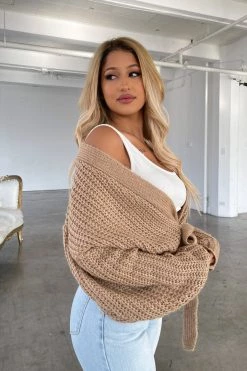 Honeybum Only You Wrap Sweater Clothing