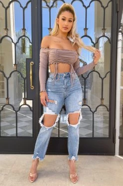 Honeybum Pretty Thang Distressed Jeans