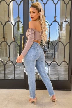 Honeybum Pretty Thang Distressed Jeans