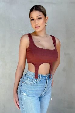 Honeybum It Girl Ribbed Garter Tank