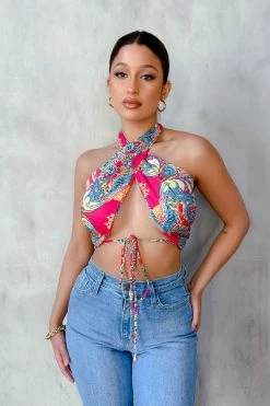 Honeybum SALE Show U Off Paisley Twist Top