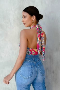 Honeybum SALE Show U Off Paisley Twist Top