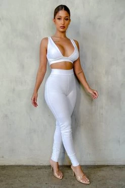 Honeybum Show Some Skin Ribbed Legging Set