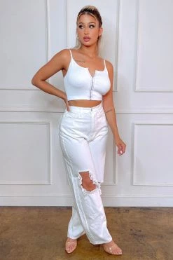 Honeybum Risk It All Distressed Denim Jeans