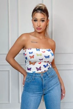 Honeybum Butterfly Effect Tube Top SALE