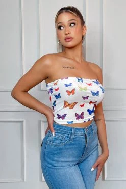 Honeybum Butterfly Effect Tube Top SALE