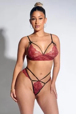 Honeybum Clothing Sparkle Bright Rhinestone Lingerie Set