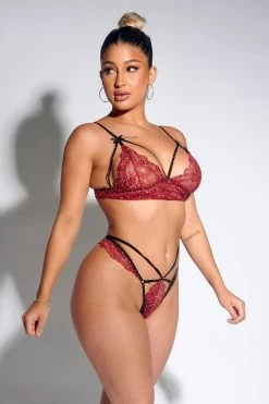 Honeybum Clothing Sparkle Bright Rhinestone Lingerie Set