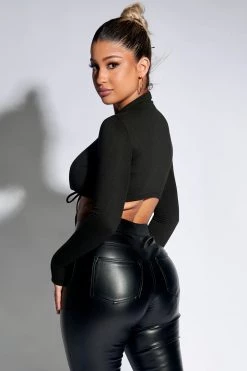 Honeybum Same Thing Lace Up Top