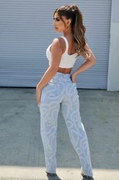 Honeybum Main Chain Straight Leg Jean